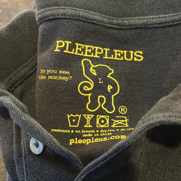 Pleepleus Polo Shirt Short Sleeve Size Large Monkey Logo - Picture 5 of 16